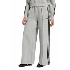 Pantaloni de trening cu croiala ampla si dungi laterale - Gri melange imagine