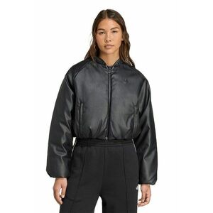 Jacheta crop de piele ecologica - Negru imagine