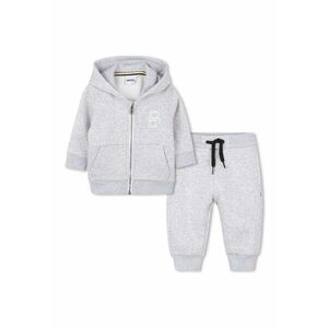 Trening cu pantaloni lungi si fermoar - Gri melange imagine