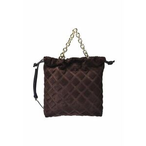 Geanta shopper din piele intoarsa - Maro inchis imagine