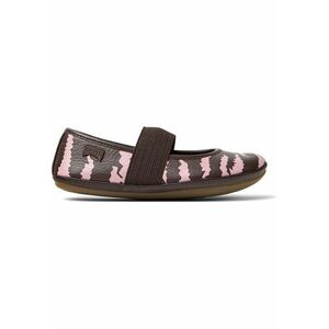 Balerini Mary Jane din piele Right 8493 - Maro inchis/Roz pastel imagine