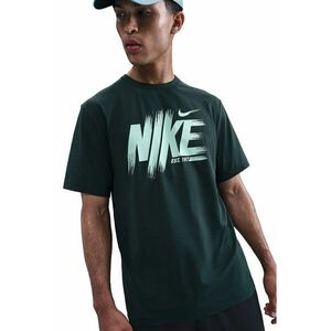 Tricou regular fit cu decolteu la baza gatului si logo - Verde inchis/Verde pal imagine