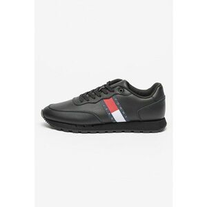 Pantofi sport de piele cu logo - Negru imagine