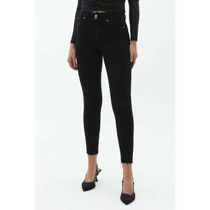 Blugi skinny cu talie inalta - Negru imagine