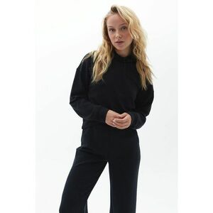 Bluza de trening din amestec de modal cu guler cu snur de ajustare - Negru imagine