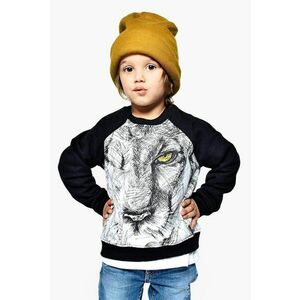 Bluza de trening cu imprimeu frontal - Alb/Negru imagine