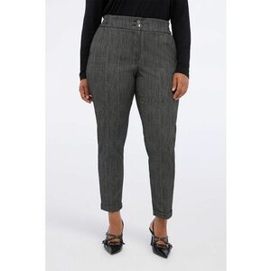 Pantaloni conici cu talie elastica - Gri inchis imagine
