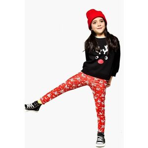 Bluza sport de bumbac cu tematica de Craciun - Negru imagine