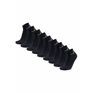 Set de sosete scurte unisex - 9 perechi - Negru imagine