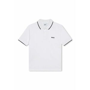 Tricou polo cu imprimeu logo discret - Alb imagine