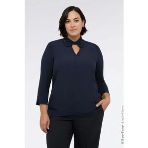 Bluza cu decupaj - Albastru ultramarin imagine