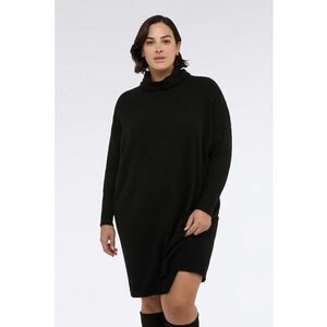 Rochie lejera cu guler inalt - Negru imagine