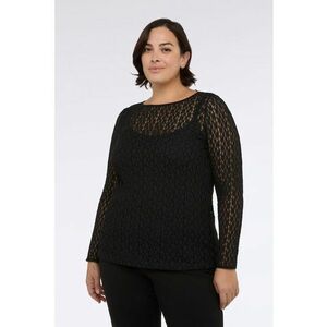 Bluza cu perforatii - Negru imagine