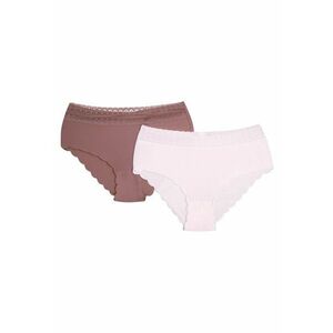Chiloti cu talie inalta Polly set de 2 perechi alb crem - bej imagine