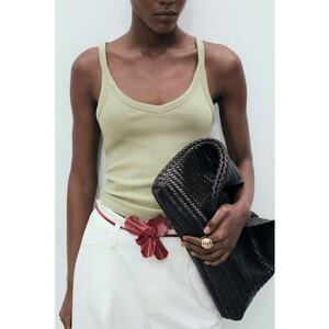 Top slim-fit - Verde pal imagine