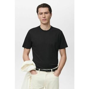 Tricou slim fit de bumbac - Negru imagine