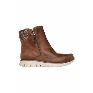 Ghete din piele ecologica cu fermoar Synergy Lovely Collab - Maro imagine