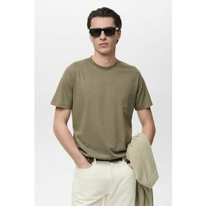 Tricou slim fit de bumbac - Kaki imagine