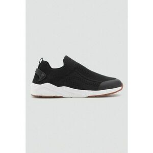 Pantofi sport slip-on din material textil - Negru imagine