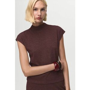 Tricou cu guler scurt - Violet pruna imagine