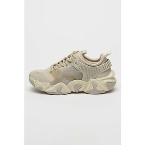Pantofi sport din piele ecologica cu sireturi - Maro taupe deschis imagine