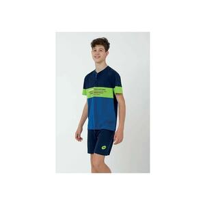 PIjama scurta cu guler Henley - Bleumarin imagine