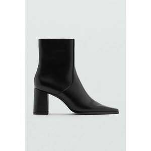 Botine de piele ecologica - Negru imagine