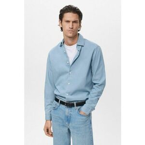 Camasa din material chambray cu maneci lungi - Albastru deschis imagine
