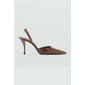 Pantofi slingback cu toc inalt - Maro scortisoara imagine