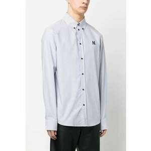 Camasa cu maneca lunga si detaliu brodat - Gri deschis imagine