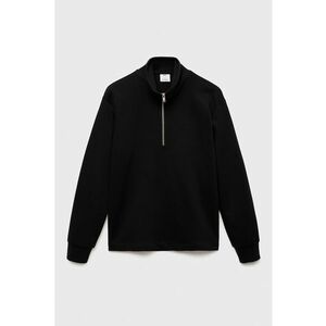 Bluza de trening cu fermoar scurt - Negru imagine
