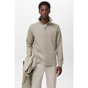 Bluza de trening uni cu fermoar scurt - Grej imagine