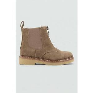 Ghete Chelsea din piele intoarsa - Maro camel imagine