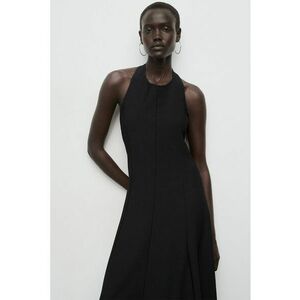 Rochie midi halter - Negru imagine