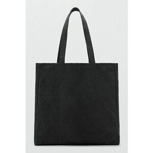 Geanta tote din bumbac si panza - Negru imagine