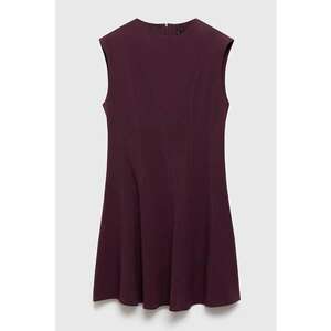 Rochie evazata fara maneci - Rosu inchis imagine