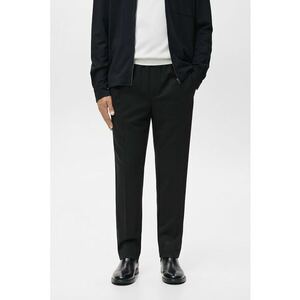 Pantaloni regular fit cu detalii cu pensa - Negru imagine