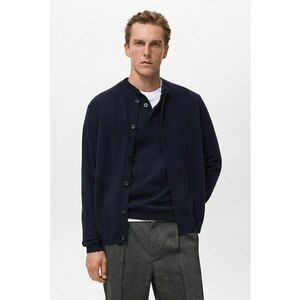 Cardigan regular-fit din lana - Albastru ultramarin imagine