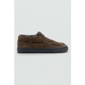 Pantofi casual din piele intoarsa - Maro inchis imagine