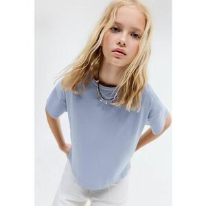 Tricou cu decolteu rotund - Albastru deschis imagine