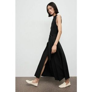 Rochie lunga fara maneci - Negru imagine