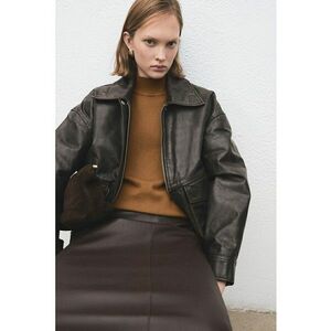 Pulover cu guler inalt - Auriu/Maro imagine