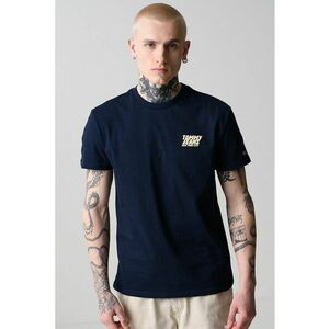 Tricou cu detaliu logo pe piept - Albastru ultramarin imagine