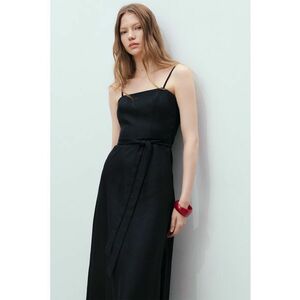 Rochie de in cu cordon - Negru imagine