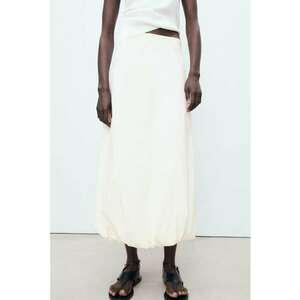 Fusta maxi cu talie inalta - Crem imagine