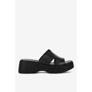 Papuci dama 5905588369523 - Piele naturala - Negru - Negru imagine