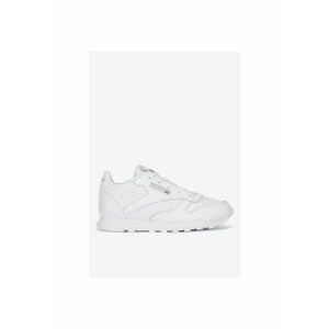 Pantofi sport baieti din piele naturala - alb - Alb imagine