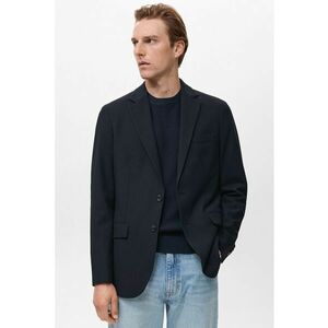 Sacou slim-fit cu model uni - Bleumarin imagine