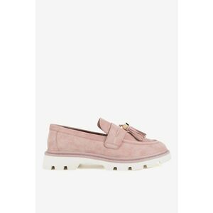 Mocasini dama 5903698599670 - Piele intoarsa - Roz - Roz imagine