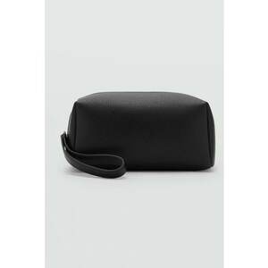 Etui din piele ecologica pentru cosmetice - Negru imagine